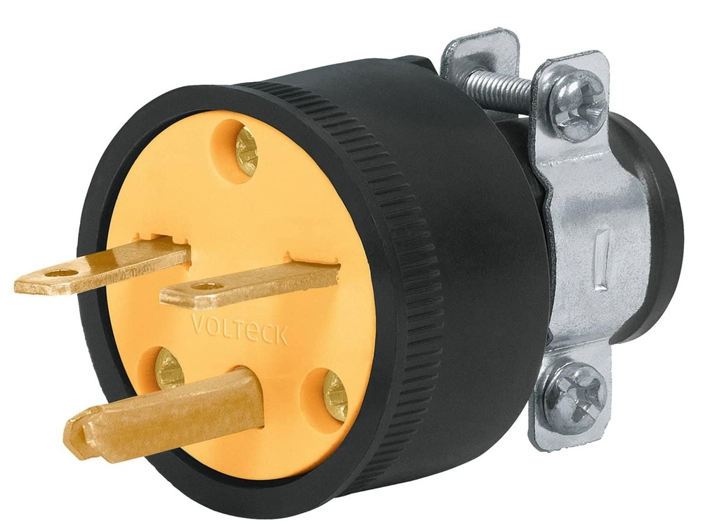 CLAVIJA REFORZADA ATERRIZADO 15A 120V 240V VOLTECK