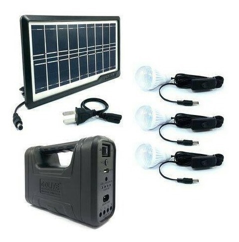 PANEL LED SOLAR CON 3 LAMPARA