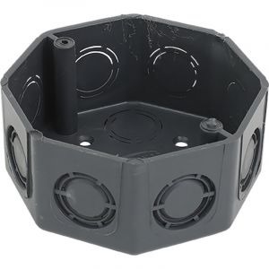 CAJA OCTAGONAL PLASTICA GRIS AMANCO