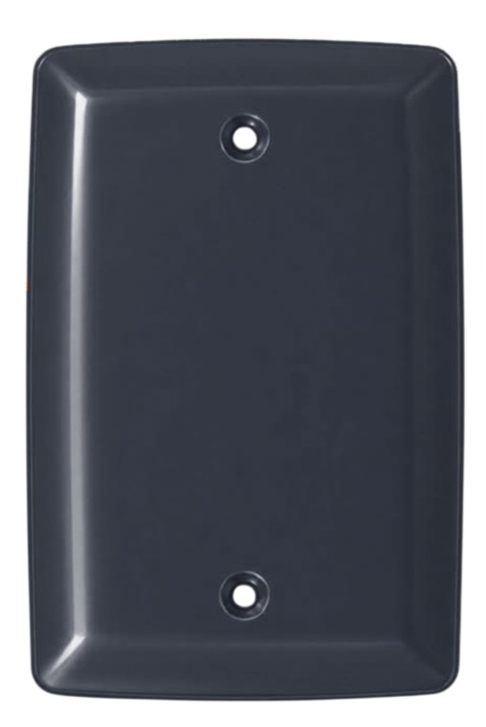 TAPA CIEGA RECTANGULAR PLASTICO GRIS