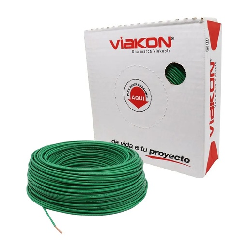 [1024] CABLE THHN #10 DE COBRE VERDE (CAJA)