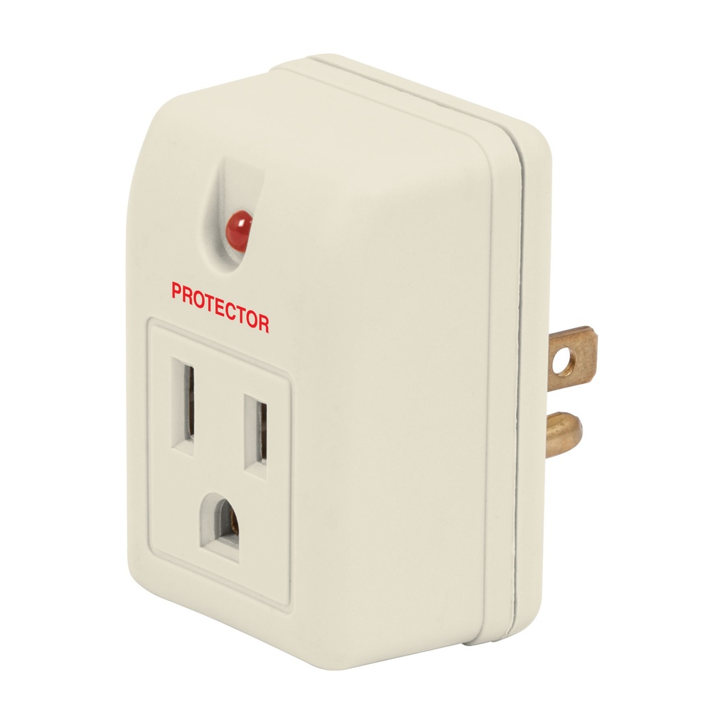 ADAPTADOR ATERRIZADO CON SUPRESOR VOLTECK