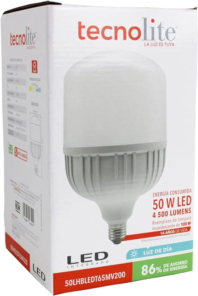 BOMBILLA LED ALTA POTENCIA 50W 110-220V TECNO LITE