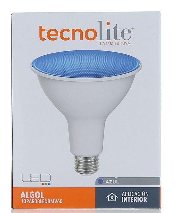 BOMBILLA LED TIPO REFLECTOR PAR38 13W AZUL TECNO LITE