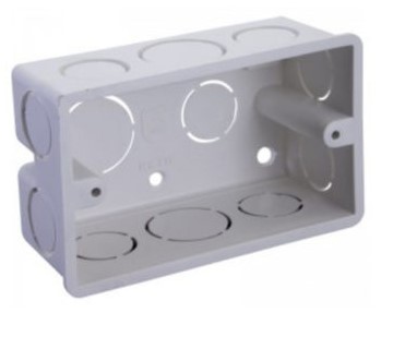 CAJA RECTANGULAR PLASTICA BLANCO HUESO