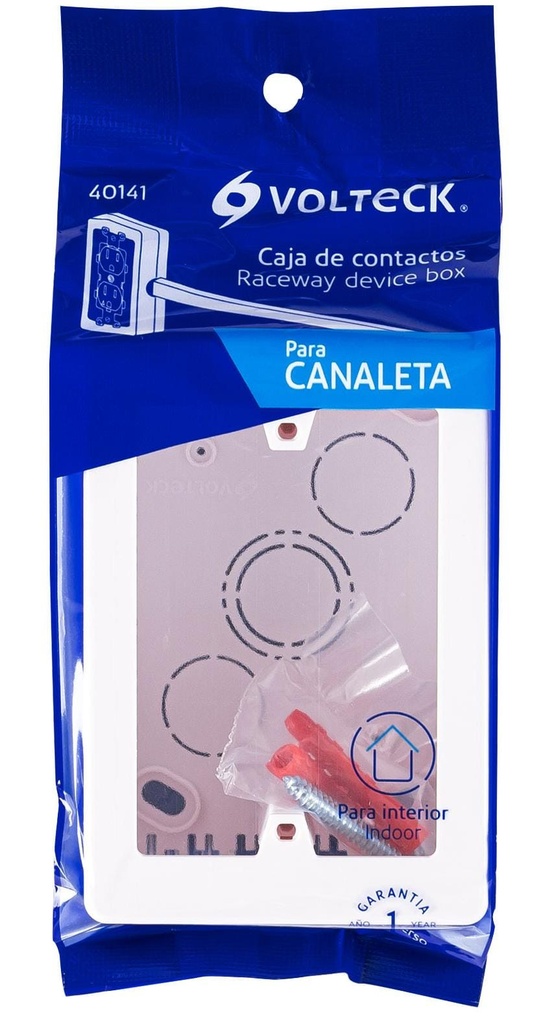 CAJA RECTANGULAR PLASTICA PARA CANALETA VOLTECK