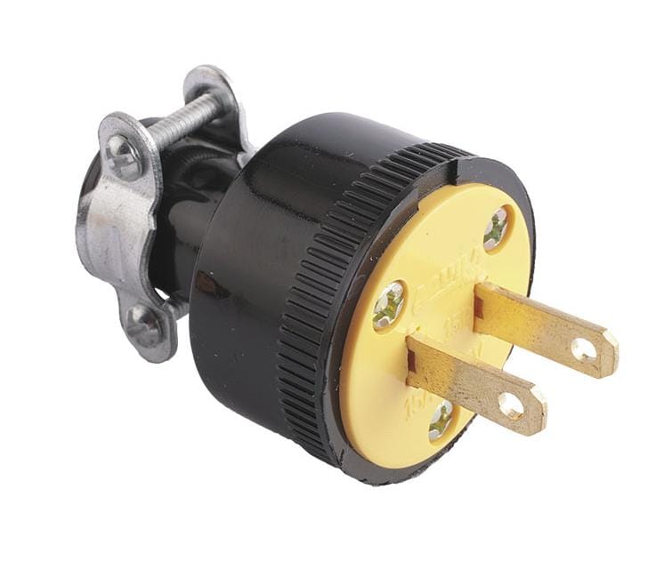 ESPIGA DE HULE 15A 125V C/ABRAZADERA EAGLE