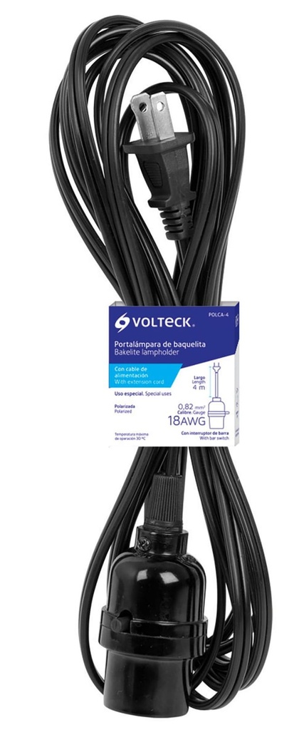 EXTENSION CON PORTA LAMPARA 4 METRO VOLTECK