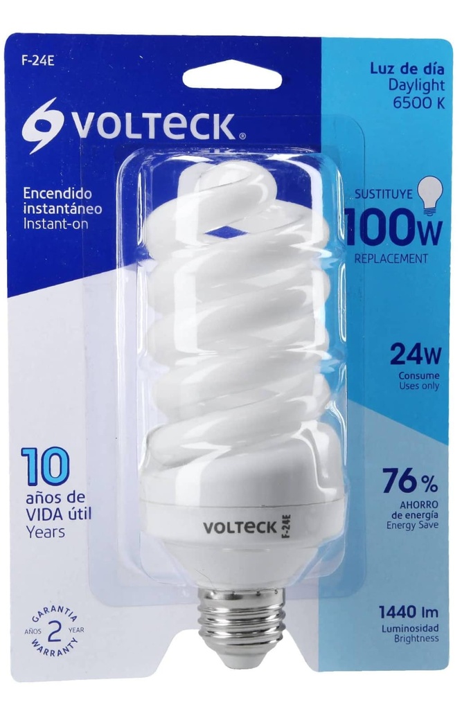 FOCO ESPIRAL 24W LUZ DIA VOLTECK