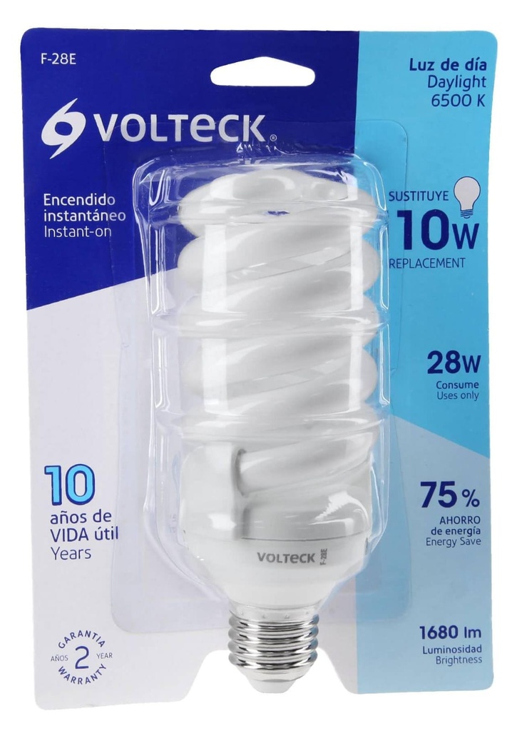 FOCO ESPIRAL 28W LUZ DIA VOLTECK