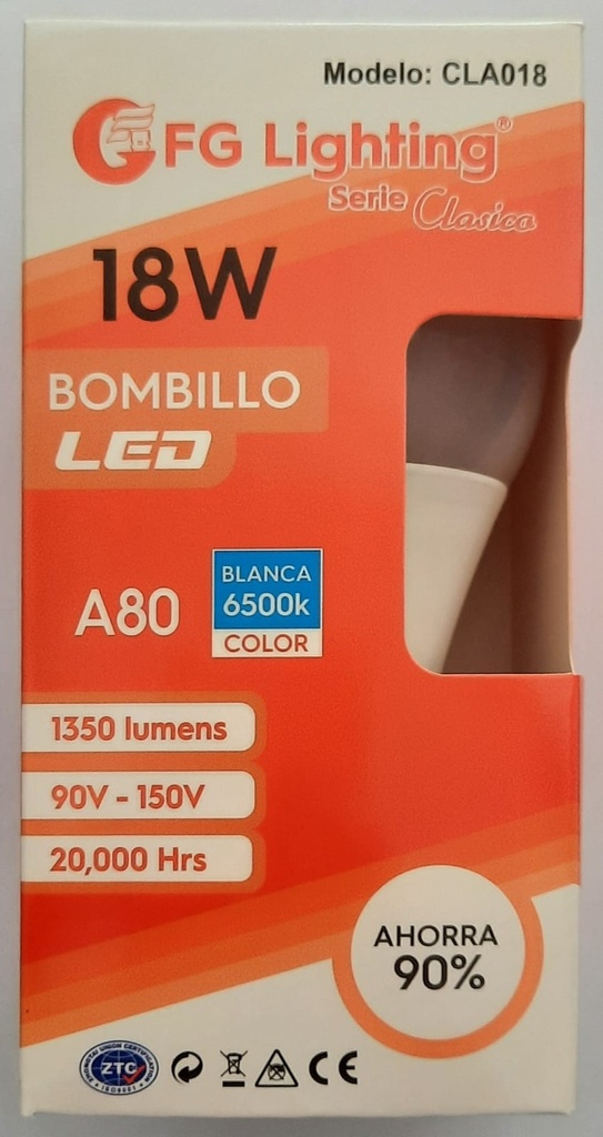 FOCO LED CLASICA DE 18W FG LIGHTING