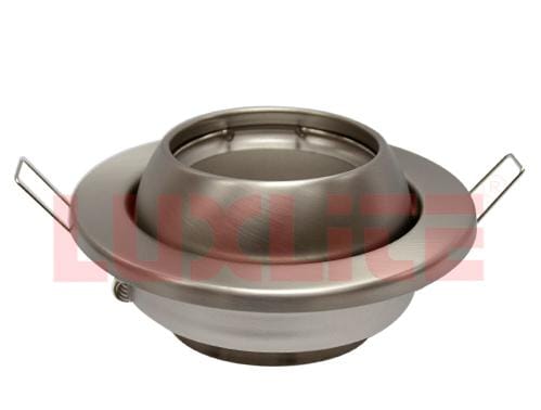 LAMPARA OJO DE BUEY MOVIBLE P/C FALSO PLATEADA 45°