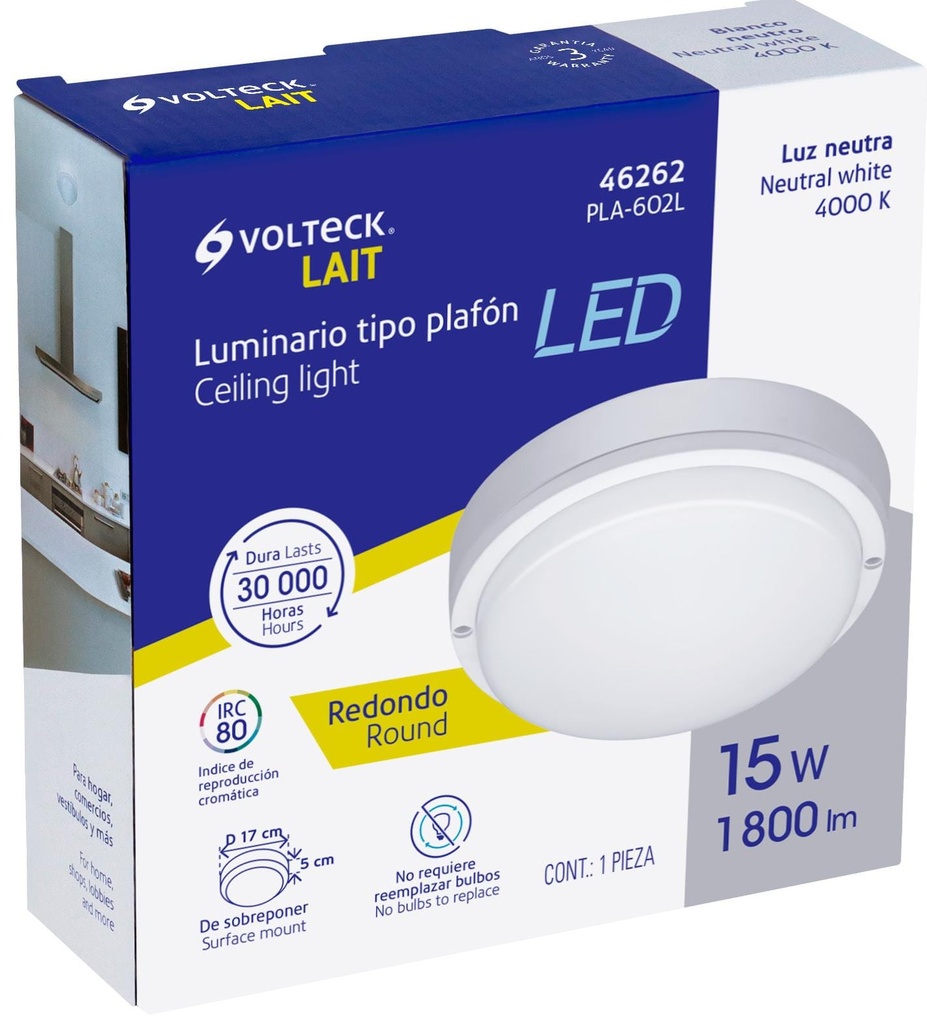 LUMINARIO REDONDO LED DE SOBREPONER VOLTECK
