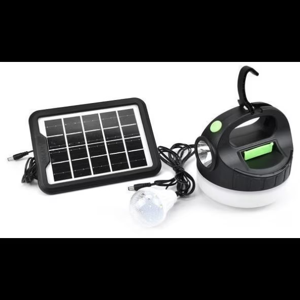 PANEL SOLAR COMBO C/2 BOMBILLA USB RADIO Y LINTERNA