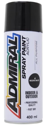 PINTURA SPRAY NEGRO BRILLANTE ADMIRAL