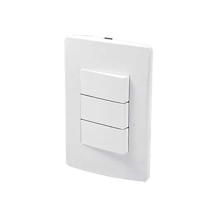 PLACA 3 APAGADORES SENCILLOS P/CAJA HABIT FULGORE