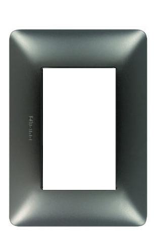 PLACA 3 MODULOS ACERO MATIX BTICINO