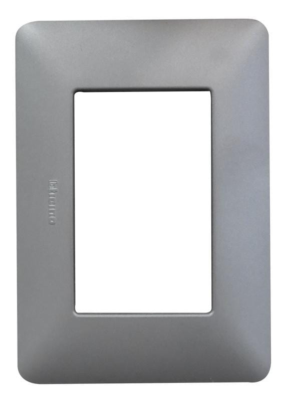 PLACA 3 MODULOS TITANIO MATIX BTICINO