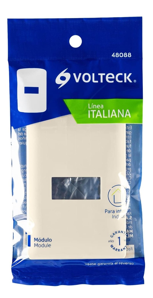 PLACA PLÁSTICO SENCILLA LINEA ITALIANA VOLTECK