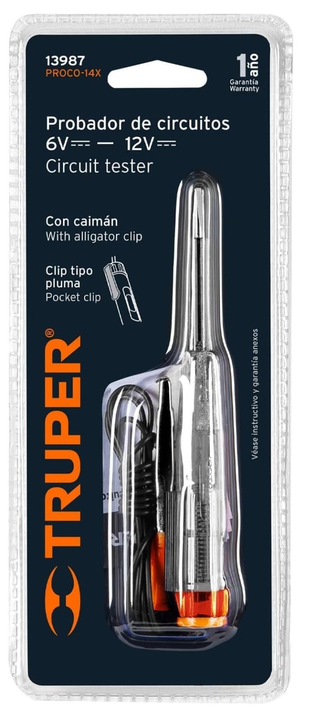 PROBADOR DE CIRCUITO DE 6 A 12V TRUPER