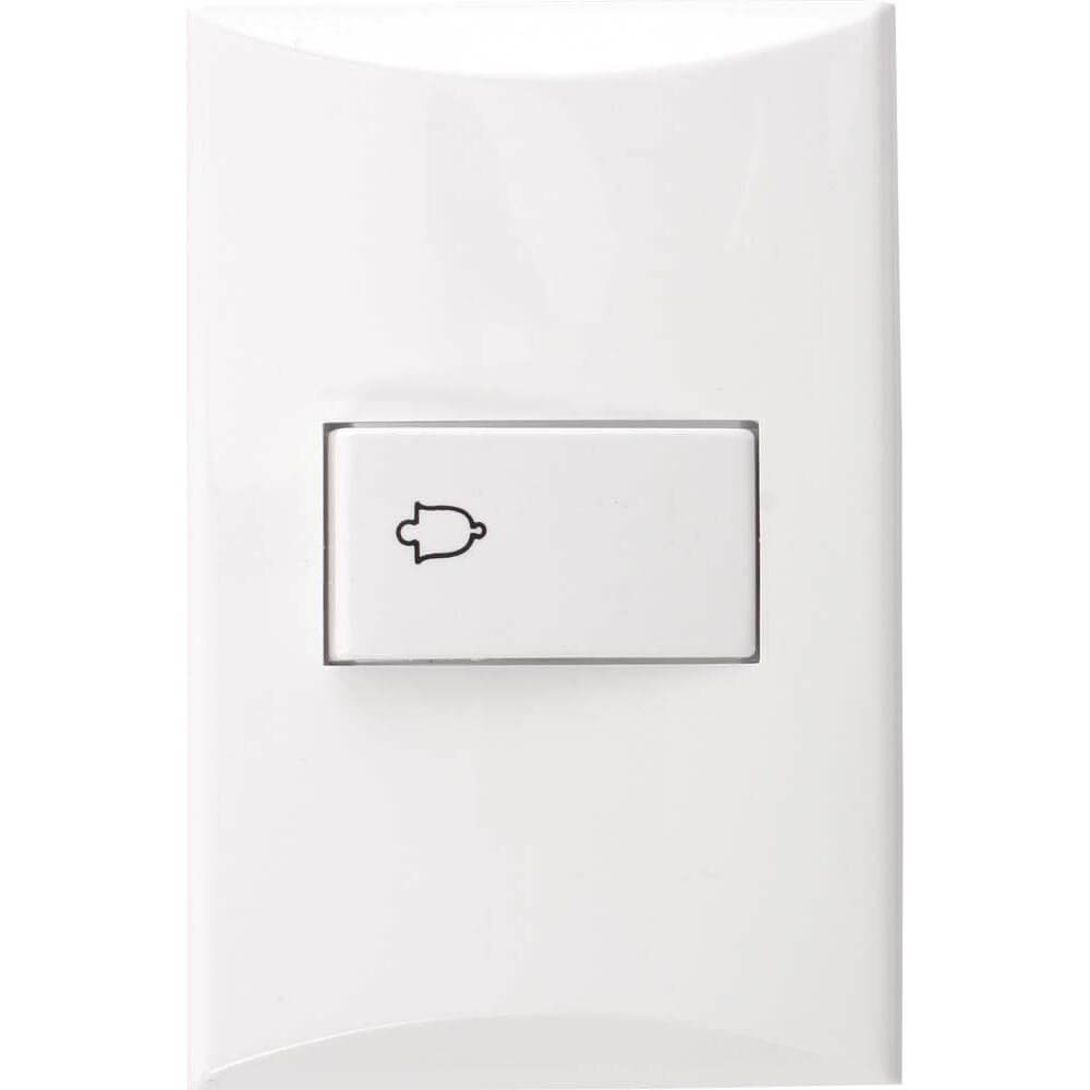 PULSADOR PARA TIMBRE 15A125V BLANCO PLATA EAGLE