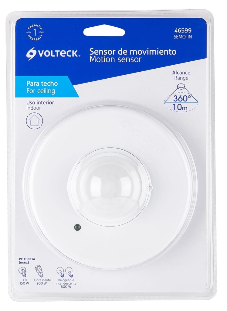 SENSOR DE MOVIMIENTO PARA TECHO DE 10M VOLTECK