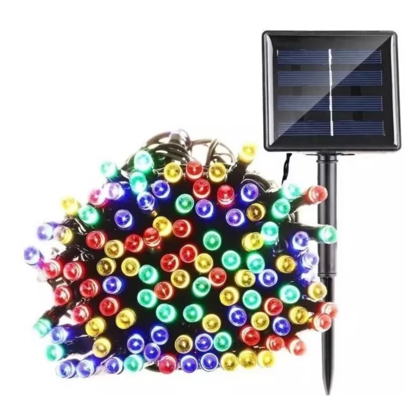 SERIE DE LUZ MULTICOLOR DE 20M LUZ SOLAR ORO