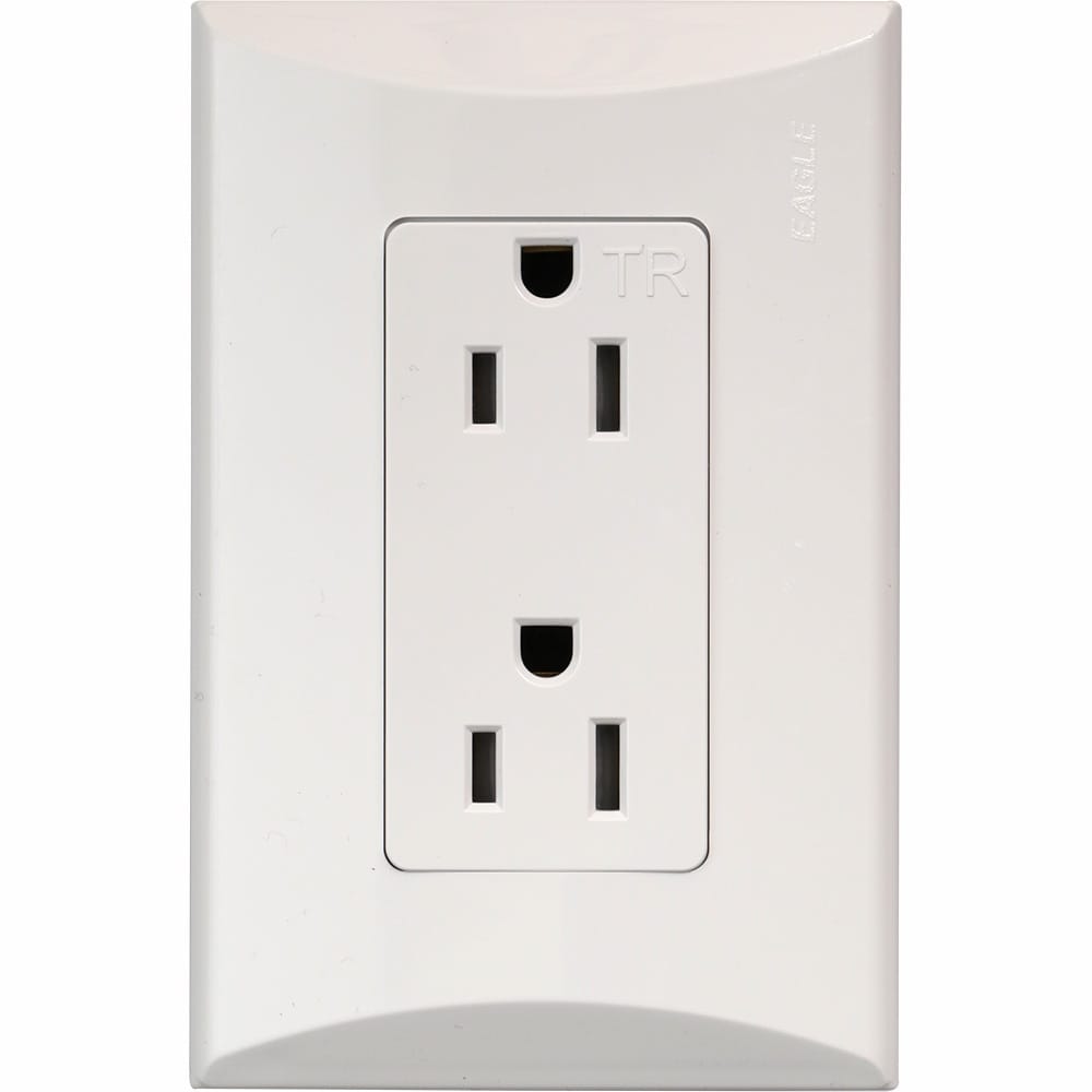 ARMADURA DOBLE 15A P/CAJA BLANCO PLATA EAGLE