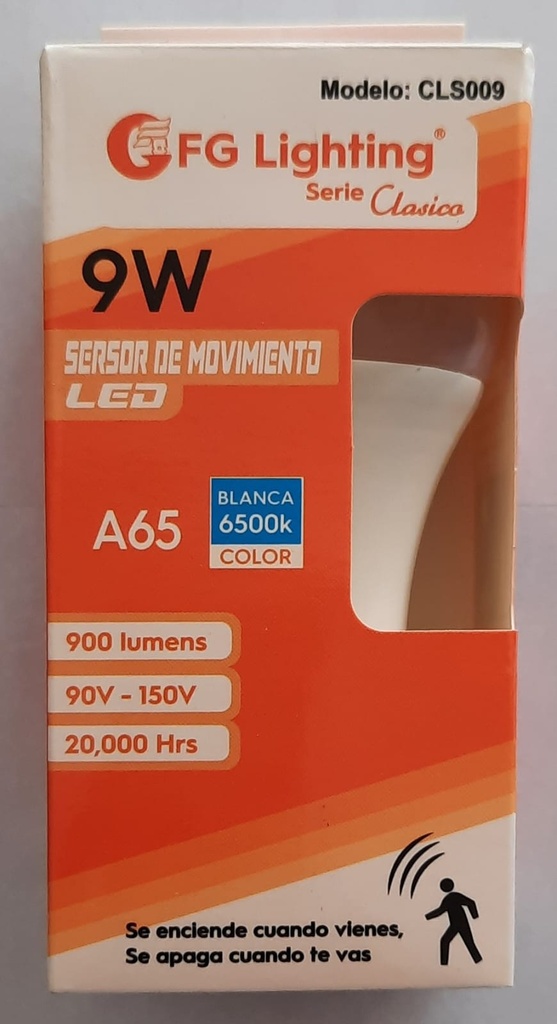 BOMBILLA CON SENSOR DE 18W FG LIGHTING