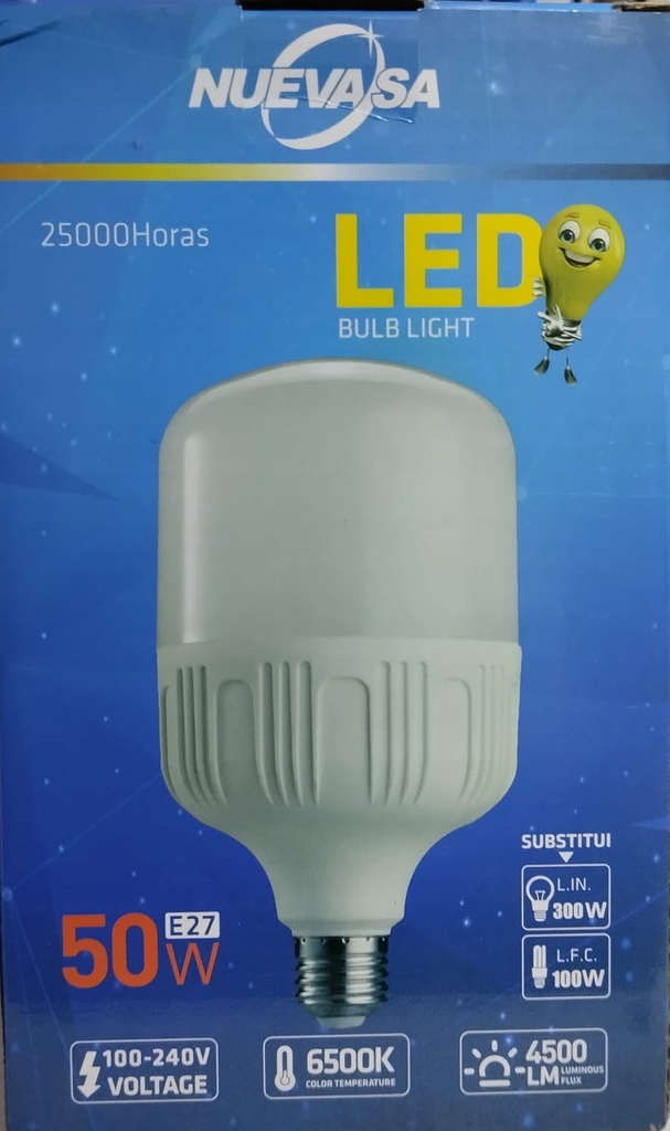 BOMBILLA LED ALTA POTENCIA 50W (NUEVASA)
