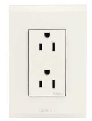 [AF2228EM] ARMADURA DOBLE POLARIZADA 16A NOBILE MARFIL BTICINO