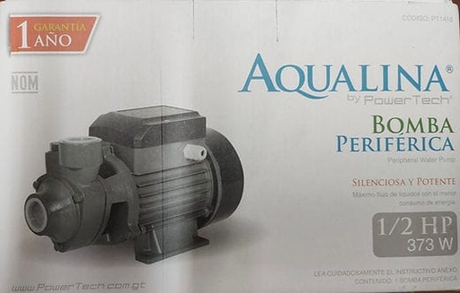 [PT1418] BOMBA DE AGUA PERIFERICA DE 1/2 HP AQUALINA