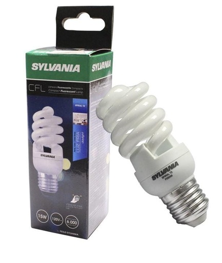 [P28298] BOMBILLA AHORRADOR ESPIRAL 25W SYLVANIA