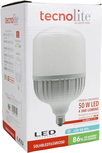 [50LHBLEDT65MV200] BOMBILLA LED ALTA POTENCIA 50W 110-220V TECNO LITE
