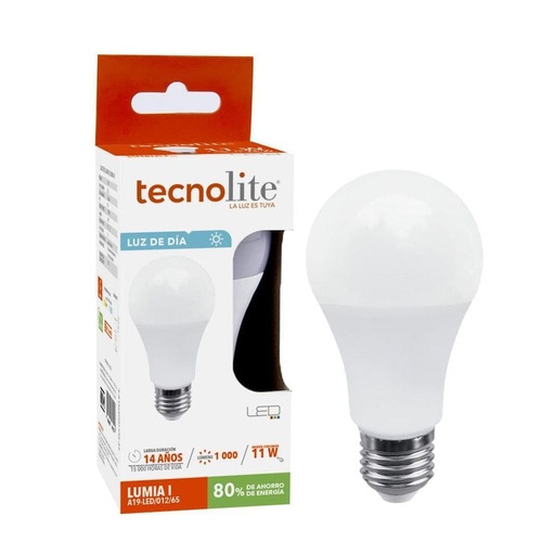 [A19-LED/012/65] BOMBILLA LED CLASICA 11W DL TECNO LITE