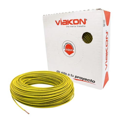 [1226] CABLE THHN #12 DE COBRE AMARILLO (CAJA)