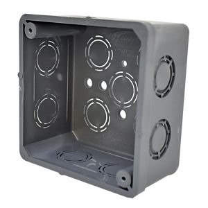 [CHPP715] CAJA CUADRADO PLASTICA 4X4 GRIS/PRO ARGOS