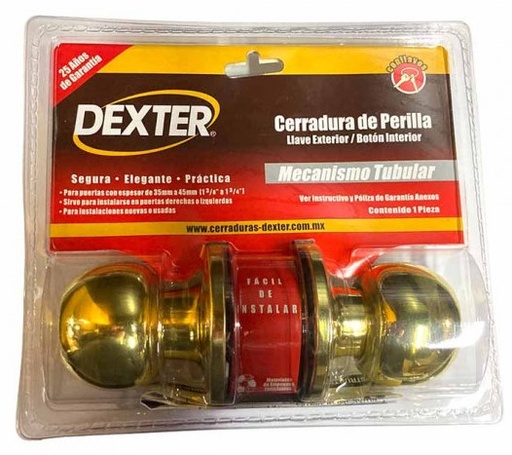 [DT6813] CHAPA BOLA ACERO INOXIDABLE DORADO DEXTER