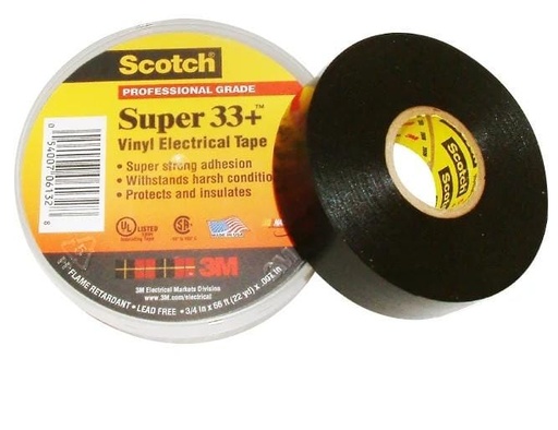 [3M0116] CINTA AISLANTE SCOTCH SUPER 33 (33) 3/4X66FT