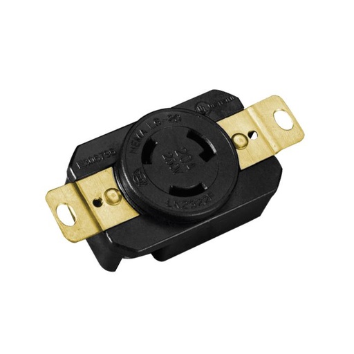 [FU1596] CONTACTO PARED DE SEGURIDAD MEDIA VUELTA 3P 15A 250V PBT FULGORE