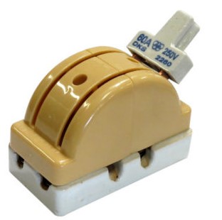 [5083-2] CUCHILLA DE INTERRUPTOR DE PORCELANA 2X60A 2 TIRO