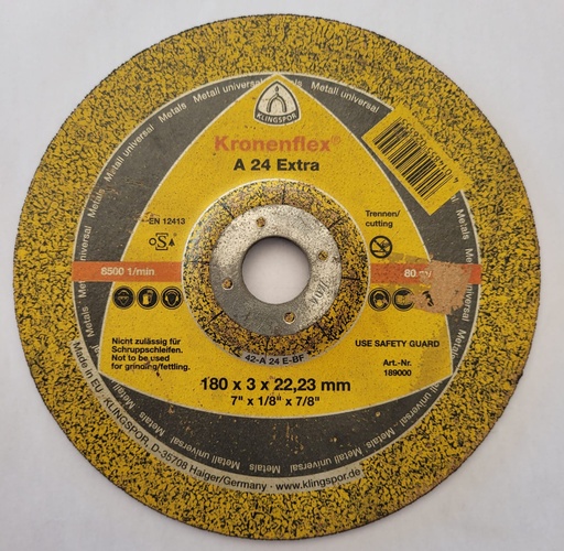 [189000] DISCO CORTE METAL NORMAL A 24 EXTRA 7 KRONENFLEX