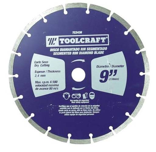 [TC2436] DISCO DIAMANTADO DE CORTE SEGMENTADO TOOLCRAFT 9