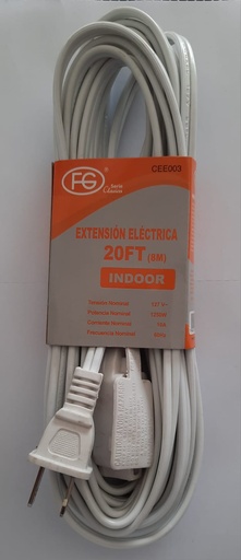 [CEE003] EXTENSION BLANCA 8M USO DOMESTICO FG LIGHTING