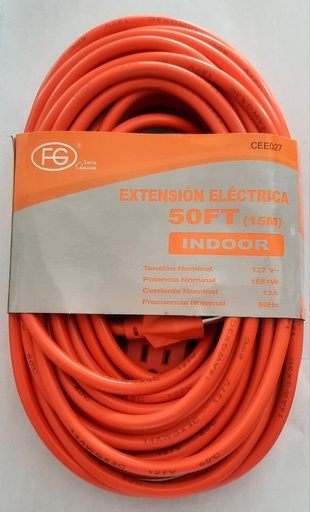 [CEEB027] EXTENSION ELECTRICA 15M NARANJA FG LIGHTING