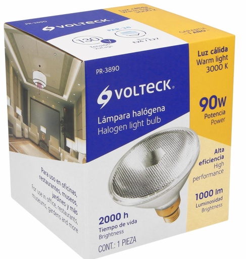 [47250] FOCO DE HALOGENO 130V 90W LUZ CALIDA VOLTECK