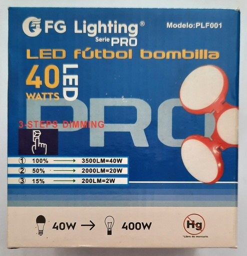 [PLF001] FOCO LED TIPO FUTBOL 40W FG LIGHTING