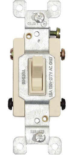 [1245V] SWITCH SENCILLO 20A 120-270V MARFIL EAGLE