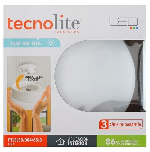 [PTLELED/004/65/B] LAMPARA LED PARA TECHO 13W P/PLAFONERA DL BLANCA TECNO LITE