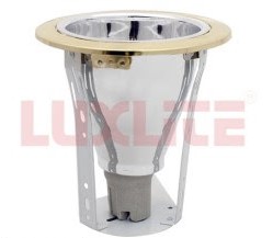 [LUM0897] LAMPARA OJO DE BUEY 5 PLATEADA/ARO BLANCO C/VIDRIO